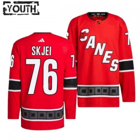 Carolina Hurricanes Brady Skjei 76 Adidas 2022-23 Reverse Retro 2.0 Rot Trikot Authentic - Kinder